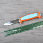 Нож фиксированный Mora Basic 546 LE 2018 (длина: 206мм, лезвие: 89мм), голубой/оранжевый - изображение 6