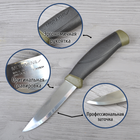 Нож фиксированный Mora Companion (длина: 215мм, лезвие: 102мм, углеродистая сталь), зеленый - изображение 2