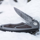 Ніж складаний Boker Leopard-Damast I (довжина 210мм, лезо: 90мм), чорний-дерево - зображення 4