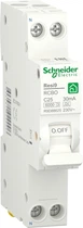Компактный дифференциальный автоматический выключатель Schneider Electric RESI9 25 А, 30 мА, 1P + N, 6кA, кривая С, тип А (R9D88625)