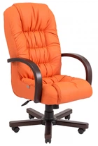 Офісне Крісло Керівника Richard Fly 2218 Wood М1 Tilt Помаранчеве