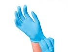 Одноразові рукавички нітрилові Медіком 100 шт в упаковці Розмір М Блакитні - изображение 4