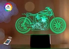 3D ночник "Мотоцикл 10" (УВЕЛИЧЕННОЕ ИЗОБРАЖЕНИЕ) подарочная упаковка + 16 цветов + пульт ДУ + сетевой адаптер&nbsp;+ батарейки (3ААА) &nbsp;3DTOYSLAMP