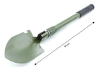 Лопата саперная складная Камуфляж H-139, Чехол, Зеленая (t073) - изображение 1