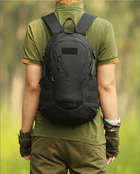 Рюкзак Тактичний Універсальний Tactical Mochila-01 Black Водонепроникний 20 літрів - зображення 3