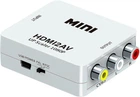 Конвертер Voltronic Mini, HDMI to AV, ВЫХОД 3RCA (мама) на ВХОД HDMI (мама), 720P/1080P, White, BOX (2000000086262)
