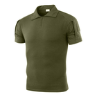 Тактична футболка з коротким рукавом Lesko A416 Green S чоловіча на змійці з кишенями убокс камуфляжна (F_4251-15827) - зображення 1