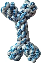 Игрушка для собак Croci Pastel Косточка канат хлопчатобумажный 20 см Голубой (8023222226920)
