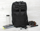 Тактичний рюкзак чоловічий 50410 чорного кольору 41 см х 23 см х 22 см - зображення 7