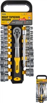 Набор насадок торцевых Mastertool CRV 3/8” 6-24 мм удлинитель 150 мм трещотка 72Т 21 шт (78-3821)