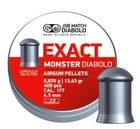 Кулі для пневматичної зброї JSB Exact Monster Diabolo 0,87 гр 400 шт/уп 4,52 мм - зображення 1