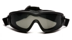 Тактические балистические очки с уплотнителем Pyramex модель V2G-PLUS тёмные - изображение 2