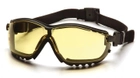 Баллистические очки с уплотнителем и диоптрической вставкой Pyramex модель V2G желтые - изображение 2
