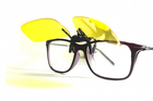 Поляризационная накладка на очки RockBros жёлтая маленькая - изображение 3