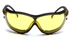 Очки балистические защитные с уплотнителем Pyramex модель V2G (amber) Anti-Fog, желтые - изображение 2