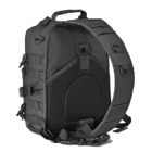 Рюкзак сумка тактична військова Oxford 600D 20л через плече Black - зображення 4
