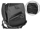 Рюкзак сумка тактична військова Eagle M04B Oxford 600D 20л через плече Black - изображение 5