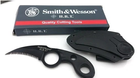 Охотничий нож керамбит нескладной для кемпинга рыбалки Smith & Wesson SWHRT2 Черный - изображение 1