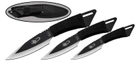 Метательные ножи набор 3 штуки в чехле нержавеющая сталь "Скорпион" Черные - зображення 1