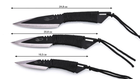 Метательные ножи набор 3 штуки в чехле нержавеющая сталь "Скорпион" Черные - зображення 4