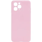 Силиконовый чехол Candy Full Camera для Apple iPhone 11 Pro Max (6.5") Розовый / Pink Sand Без бренда