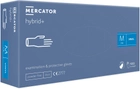 Перчатки виниловые Mercator® hybrid+ нестерильные неопудренные голубые M (6736060) - изображение 1