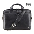 Мужская кожаная сумка для ноутбука Visconti ML30 Hugo 13,3 (Black)