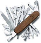 Складной нож Victorinox SWISSCHAMP WOOD 91мм/29функ/орех /штоп/ножн/плоск/пила/напил/лупа/стам/рыба Vx16791.63 - зображення 1