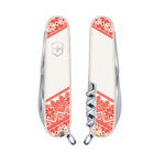 Складаний ніж Victorinox SPARTAN UKRAINE 91мм/12предм/біл/штоп/крас. Вишиванка/крас. Вишиванка Vx13603.7R5