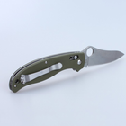 Нож складной Ganzo G733 (длина: 215мм, лезвие: 91мм, сатин), зеленый - изображение 3