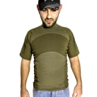 Тактична футболка з коротким рукавом Lesko A424 Green L потоотводящая армійська камуфляжна (SKU_4253-12429) - зображення 3