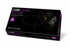Рукавички медичні оглядові нітрилові нестерильні DOMAN Black Panther, 100 шт/уп, M - изображение 1