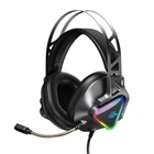 Ігрові навушники REMAX LED Wargod Series Gaming Headphone RM-810 7.1 USB з мікрофоном та LED RGB підсвічуванням провідні Black (RM-810)
