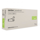 Латексні рукавички з пудрою S 240 мм для медичних і господарських робіт santex powdered - зображення 1