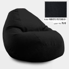 Крісло мішок Груша Овал Coolki XL 90x130 Чорний Микророгожка (7910) - зображення 1