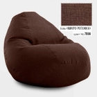Безкаркасне крісло мішок груша Овал Coolki Рогожка XXL 130x90 коричневий - изображение 1