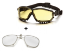 Балістичні окуляри з диоптрической вставкою Pyramex V2G жовті - зображення 1