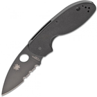 Ніж Spyderco Efficent Black Blade, полусеррейтор (C216GPSBBK) - изображение 1