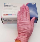 Рукавички нітрилові Medicom SoftTouch рожеві одноразові оглядові розмір S 100 штук 50 пар - зображення 1
