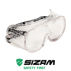 Очки защитные закрытого типа с прямой вентиляцией 2610 Sizam Vision прозрачный 35054 - изображение 1