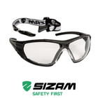 Окуляри захисні відкритого типу зі змінною оправою 2850 Sizam Sport Vision прозорі 35058 - зображення 3