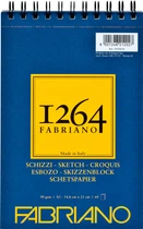 Альбом для рисунка и эскизов Fabriano 1264 А5 90 г/м2 на спирали 60 листов Слоновая кость (8001348212027)