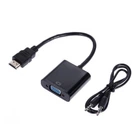 Конвертер HDMI тато на VGA мама 10cm Black 4K/2K + AUDIO 08633