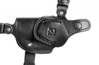 Подплечная поясная внутрибрючная кожаная кобура A-LINE для Glock черная (3КУ3) - изображение 6