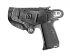 Поясная внутрибрючная кожаная кобура A-LINE для пистолетов малых габаритов черная (К9) - изображение 2
