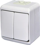 Выключатель 2-двухклавишный ETI IP54 VHE-2 белый 4668001