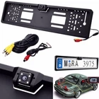 Рамка для автомобильного номера с камерой Car Plate Camera JX-9488 с подключением к регистратору или штатному монитору авто Черный (723912)