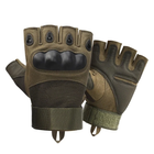 Тактичні рукавички без пальців Зелений Розмір XL (17092142126) - зображення 1
