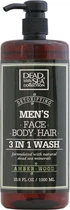Гель для душа мужской 3 в 1 Dead Sea Collection Amber Wood для тела, волос и лица 1000 мл (7290102256976)