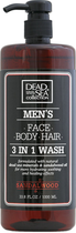 Гель для душа мужской 3 в 1 Dead Sea Collection Sandalwood для тела, волос и лица 1000 мл (7290102256952)